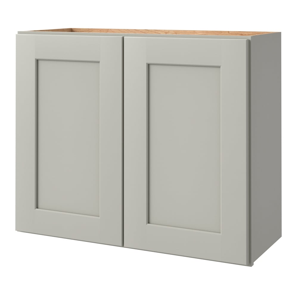 allen + roth Stonewall 30-in W x 24.5-in H x 12-in D Stone Wall Fully Assembled Cabinet (Flat Panel Shaker Door Style)