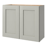 allen + roth Stonewall 30-in W x 24.5-in H x 12-in D Stone Wall Fully Assembled Cabinet (Flat Panel Shaker Door Style)