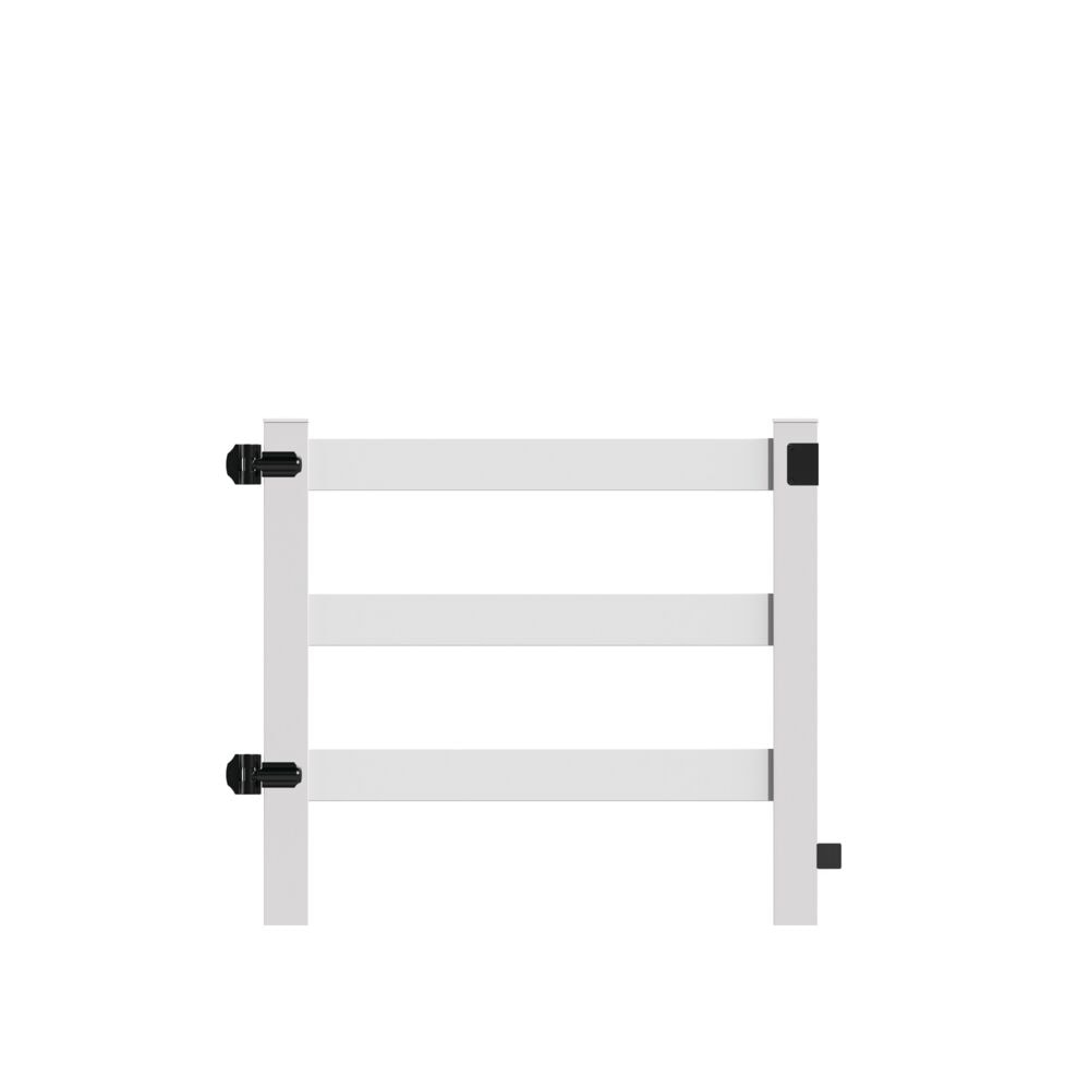 Freedom Post and Rail 4-ft H x 5-ft W White Vinyl Fence Gate (Unassembled)