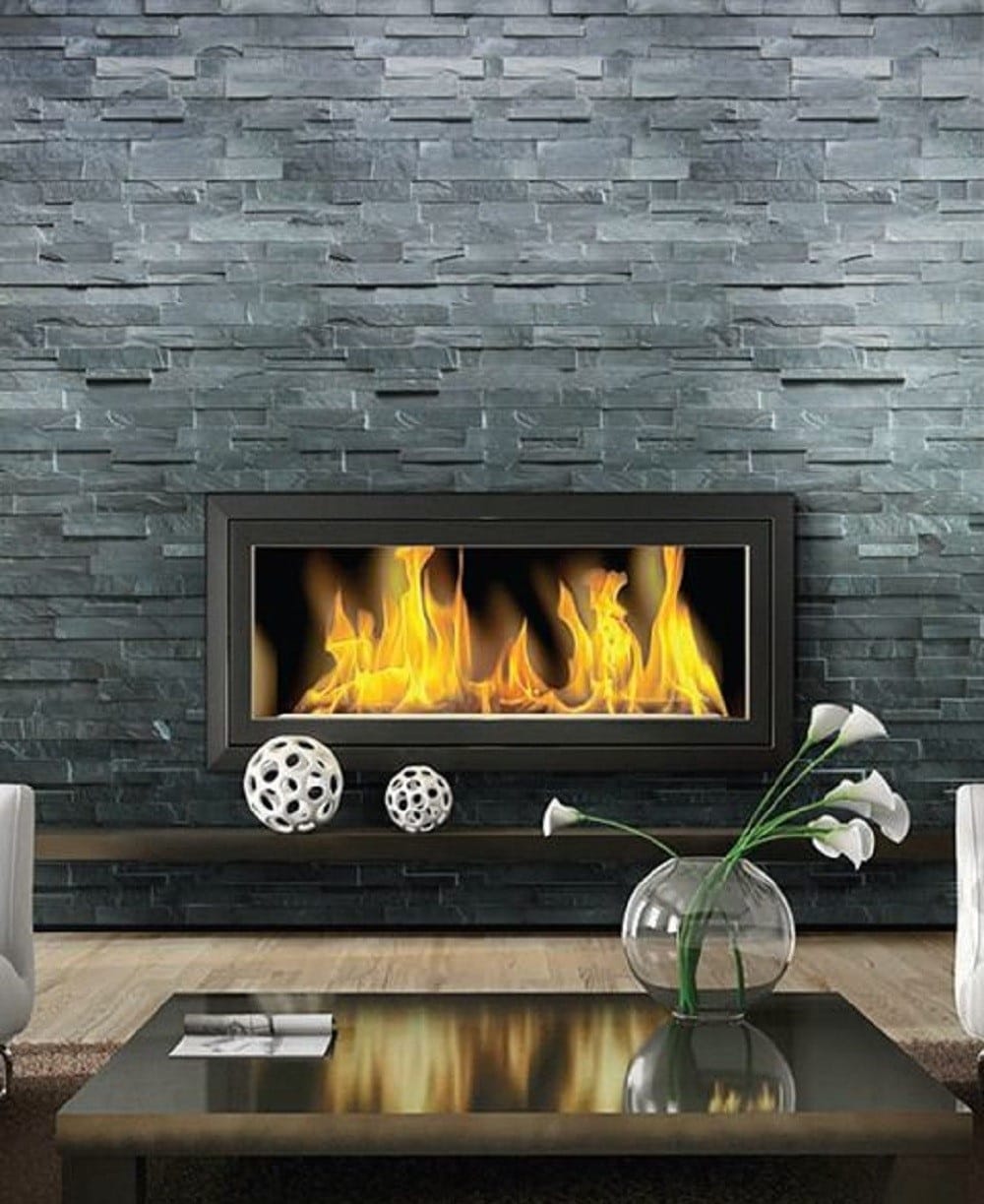 Satori Charcoal Ledgestone 6-in x 18-in Natural Stone Look Wall Tile (4.32-sq. ft/ Carton)