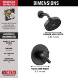 Delta Trinsic Matte Black 1-Handle Shower Faucet
