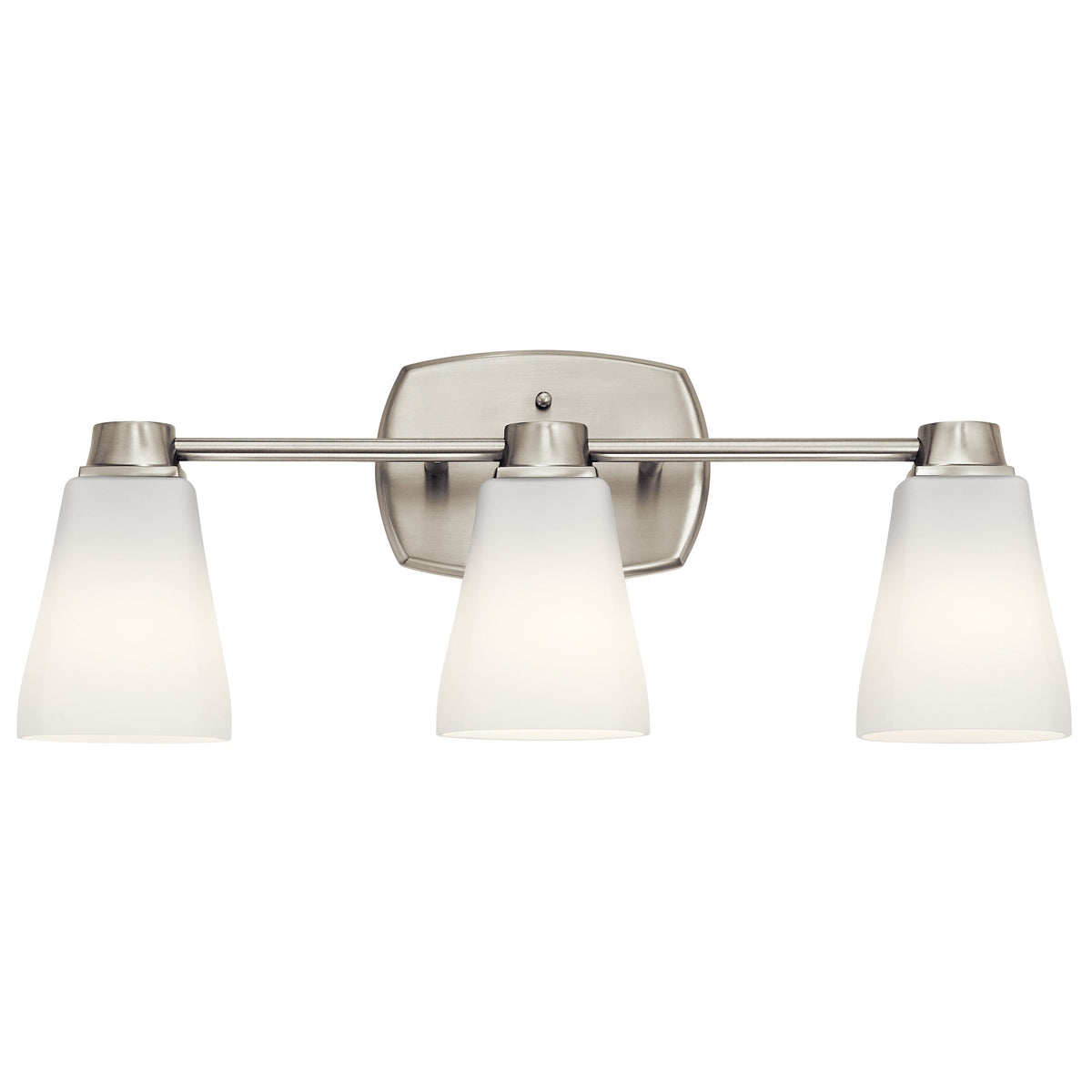 DELTA Sandover 21.63-in 3-Light Brushed Nickel Traditional Vanity Light