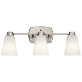 DELTA Sandover 21.63-in 3-Light Brushed Nickel Traditional Vanity Light