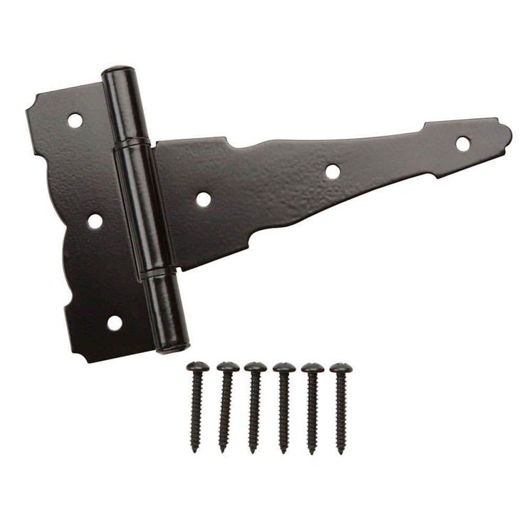 Everbilt 4 in. Black Decorative Gate Tee Hinge
