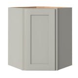 allen + roth Stonewall 24-in W x 36.125-in H x 12-in D Stone Diagonal Corner Wall Fully Assembled Cabinet (Flat Panel Shaker Style)