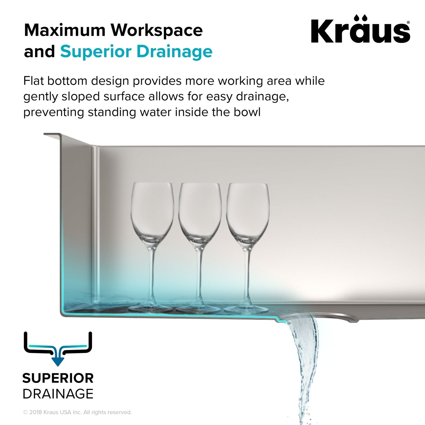 Kraus Stainless Steel Undermount Laundry Sink with Faucet and Drain