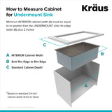 Kraus 18.5" x 24" Stainless Steel Undermount Laundry Sink with Faucet