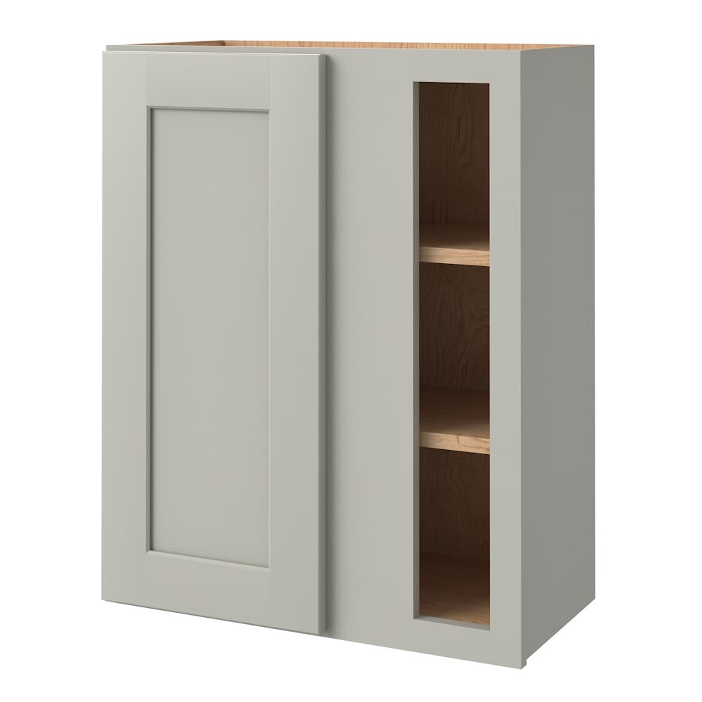 allen + roth Stonewall 24-in W x 30.125-in H x 12-in D Stone Blind Corner Wall Fully Assembled Cabinet (Flat Panel Shaker Style)