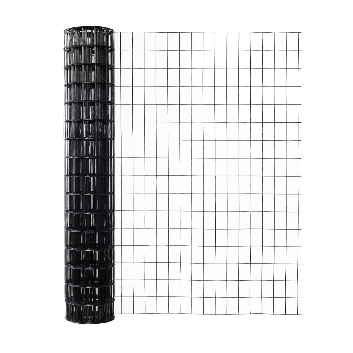 GARDEN CRAFT Black Steel Welded Wire Fencing, 50-Ft x 4-Ft, PVC-Coated