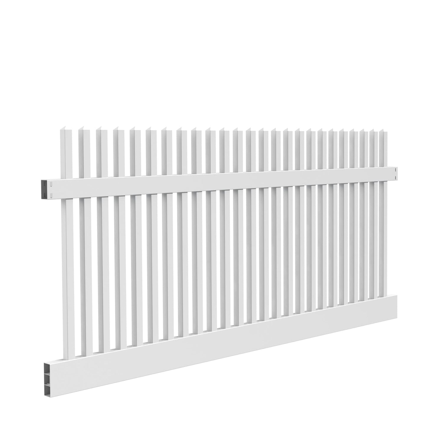 Freedom Keswick 4-ft H x 8-ft W White Vinyl Fence Panel (Unassembled)