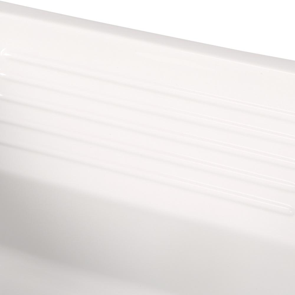 Kensington Undermount Acrylic 25 in. Single Bowl Utility Sink in White - Super Arbor