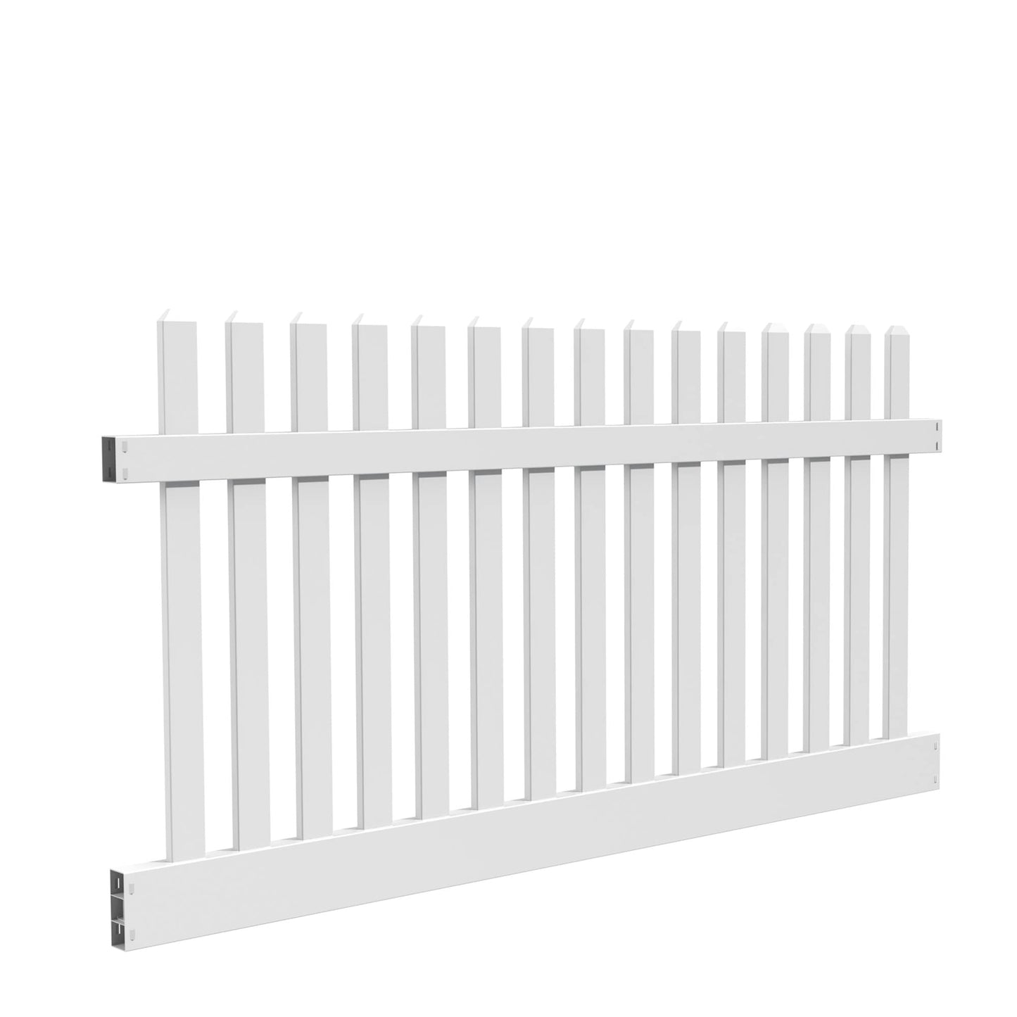 Freedom Lennox 4-ft H x 8-ft W White Vinyl Fence Panel (Unassembled)