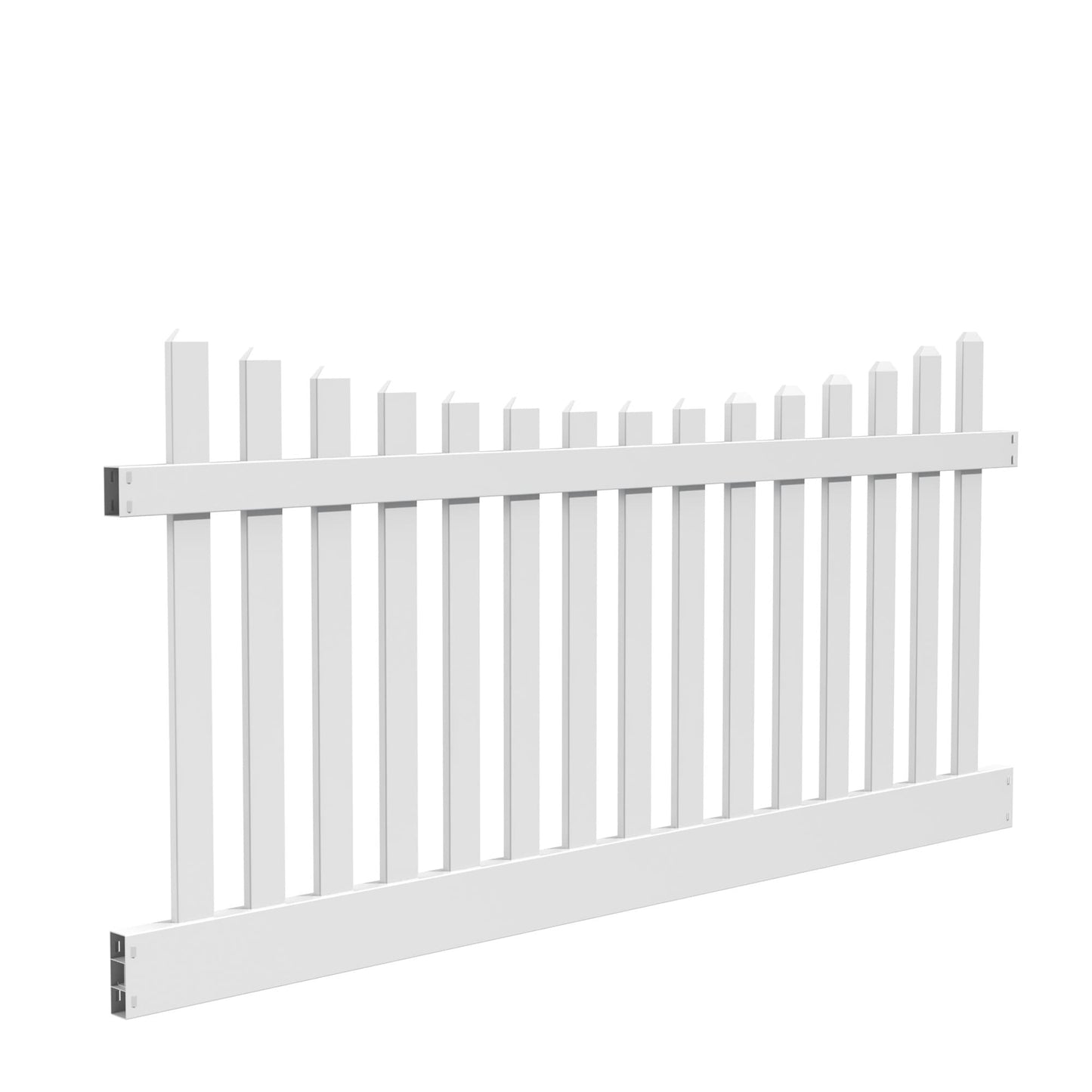 Freedom Lennox 4-ft H x 8-ft W White Vinyl Fence Panel (Unassembled)
