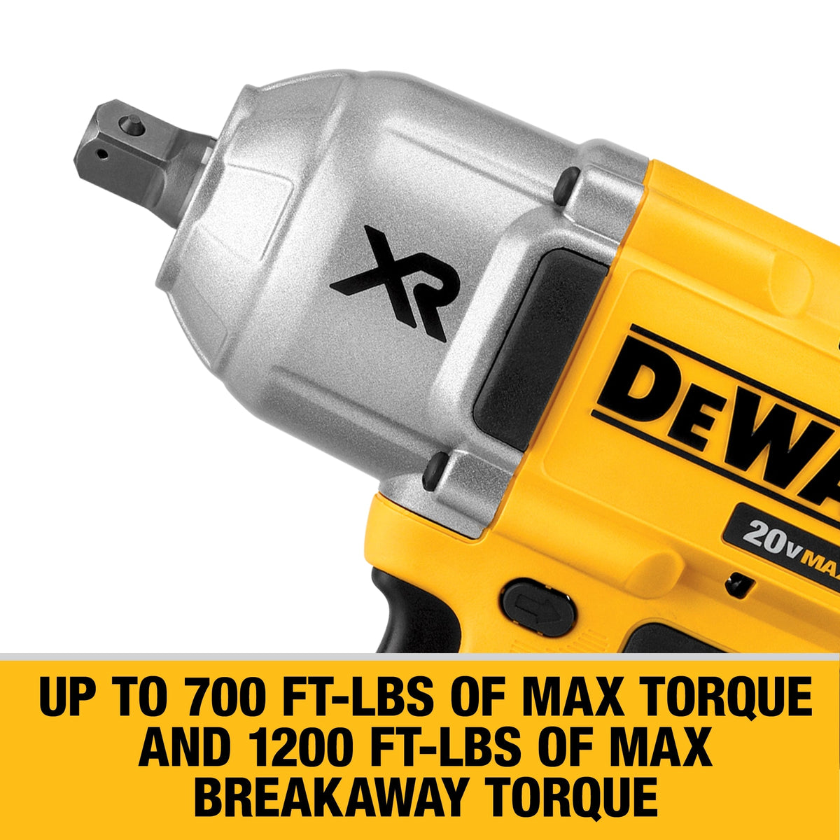 DEWALT XR 20-Volt MAX Variable Speed Brushless 1/2-in Drive Cordless Impact Wrench Kit (1 Battery Included)