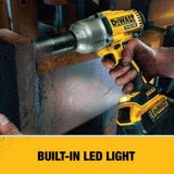 DEWALT XR 20-Volt MAX Variable Speed Brushless 1/2-in Drive Cordless Impact Wrench Kit (1 Battery Included)