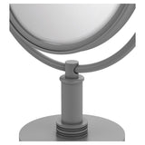 Allied Brass 8-in x 15-in Matte Gray Double-Sided Magnifying Countertop Vanity Mirror
