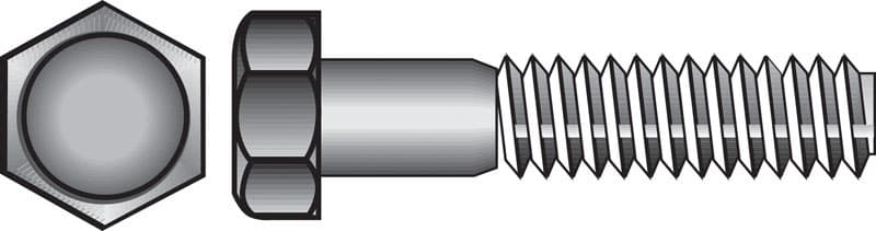 Hillman 1/4-20 in. Diameter x 2-1/2 in. Length Stainless Steel Hex Head Cap Screws, 50 Pack