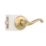Flair Bright Brass Keyed Entry Door Lever - Super Arbor