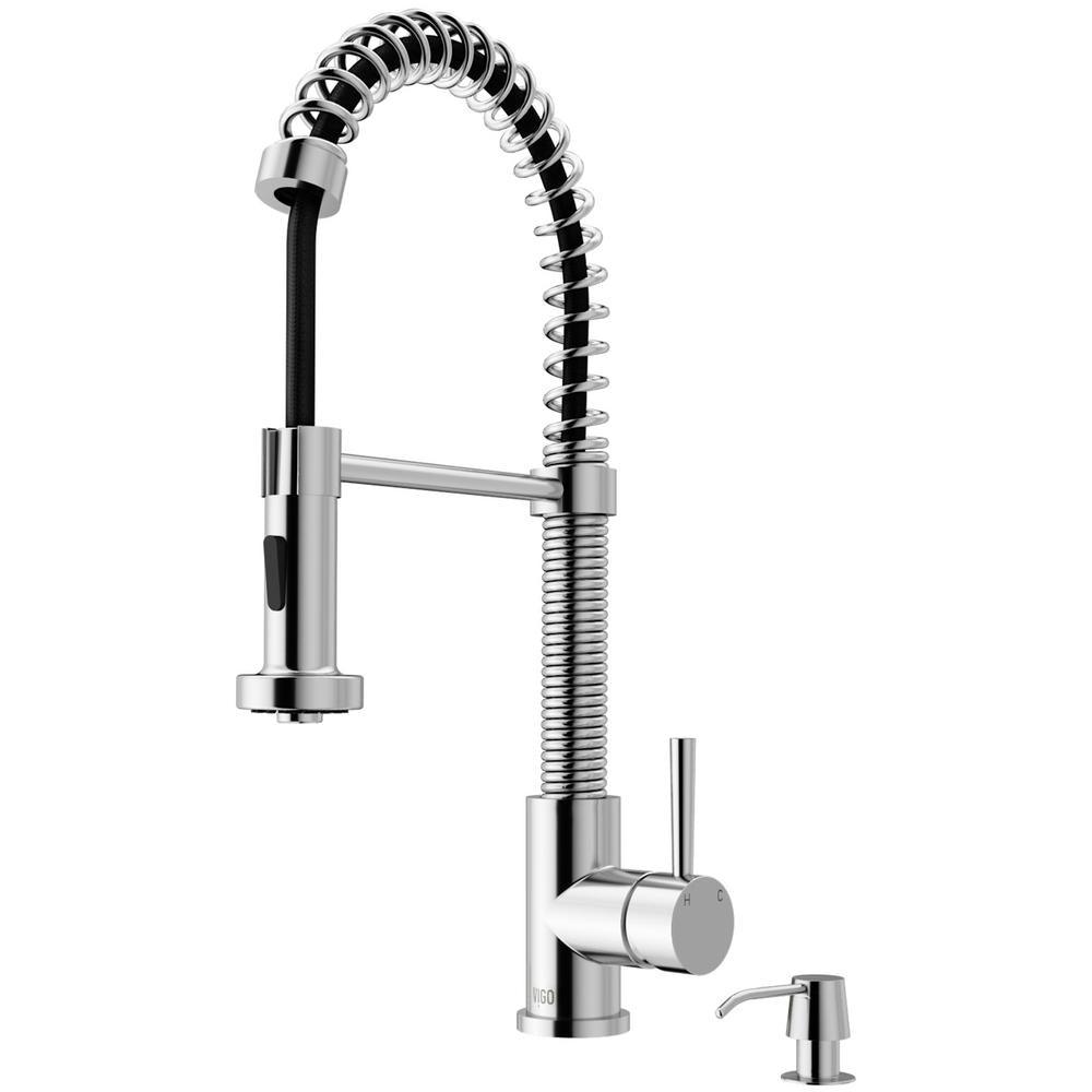 Edison Single-Handle Pull-Down Sprayer Kitchen Faucet with Soap Dispenser in Matte Black - Super Arbor