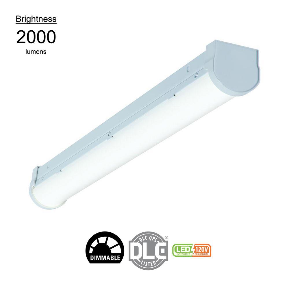 2 ft. Linear White Integrated LED Ceiling Strip Light with 2510 Lumens, 4200K, Dimmable - Super Arbor
