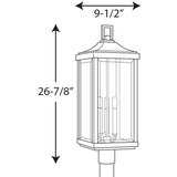 Gibbes Street Collection 3-Light Outdoor Antique Bronze Post Lantern