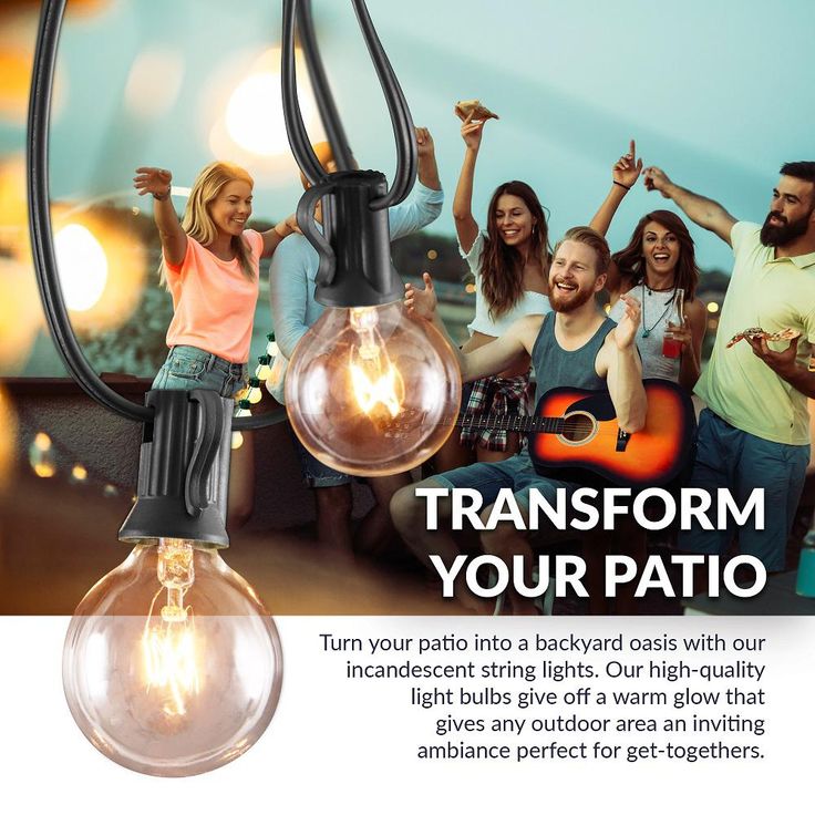 50 ft. Indoor/Outdoor Weatherproof Party String Lights with 50 Sockets Light Bulbs Included
