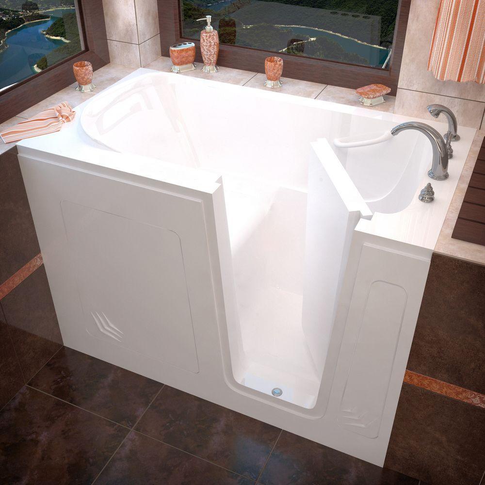 HD Series 30 in. x 54 in. Right Drain Quick Fill Walk-In Soaking Bathtub in White - Super Arbor