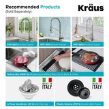 Forteza All-in-One Drop-In/Undermount Granite Composite 33 in. 1-Hole Single Bowl Kitchen Sink in Black - Super Arbor