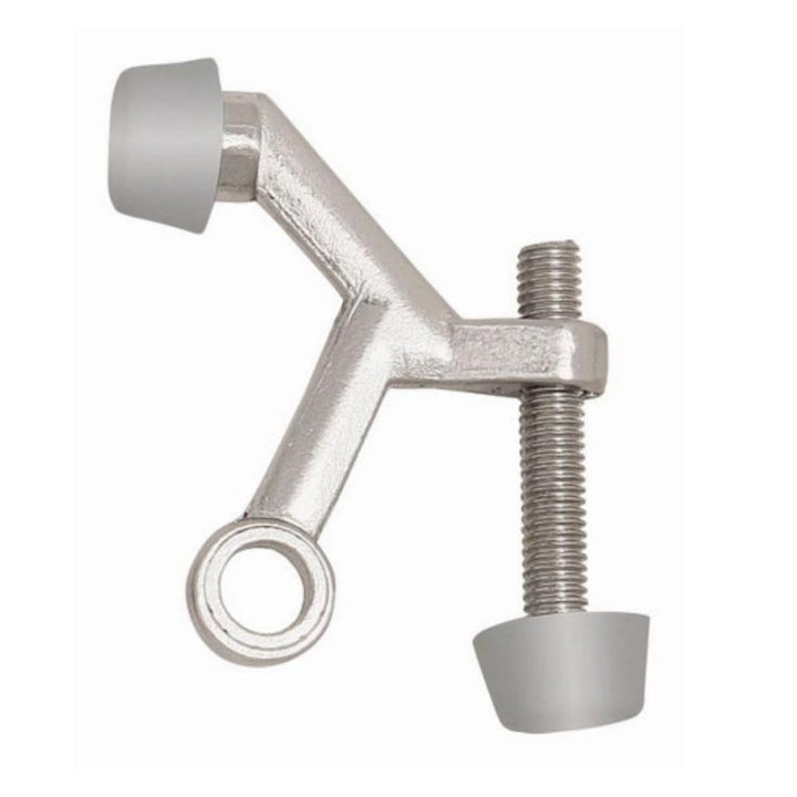 2-1/8 in. x 1-3/4 in. Satin Nickel Standard Hinge Pin Door Stop Value Pack (5 per Pack)