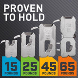 3M Claw Silver Drywall Picture Hanger, 45 lb Capacity, 3-Pack