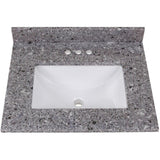 37 in. W x 22 in. D Stone Effects Vanity Top in Cold Fusion with White Sink - Super Arbor
