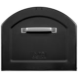 Centennial Extra Large Capacity Post Mount Parcel Mailbox in Black with Premium Silver Handle and Flag - Super Arbor