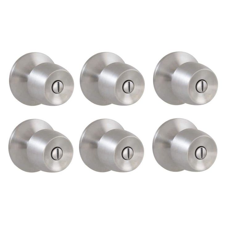 Defiant Brandywine Stainless Steel Bed/Bath Door Knob (6-Pack)