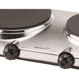 1440W 2-Burner 7.5 in. Silver Electric Hot Plate