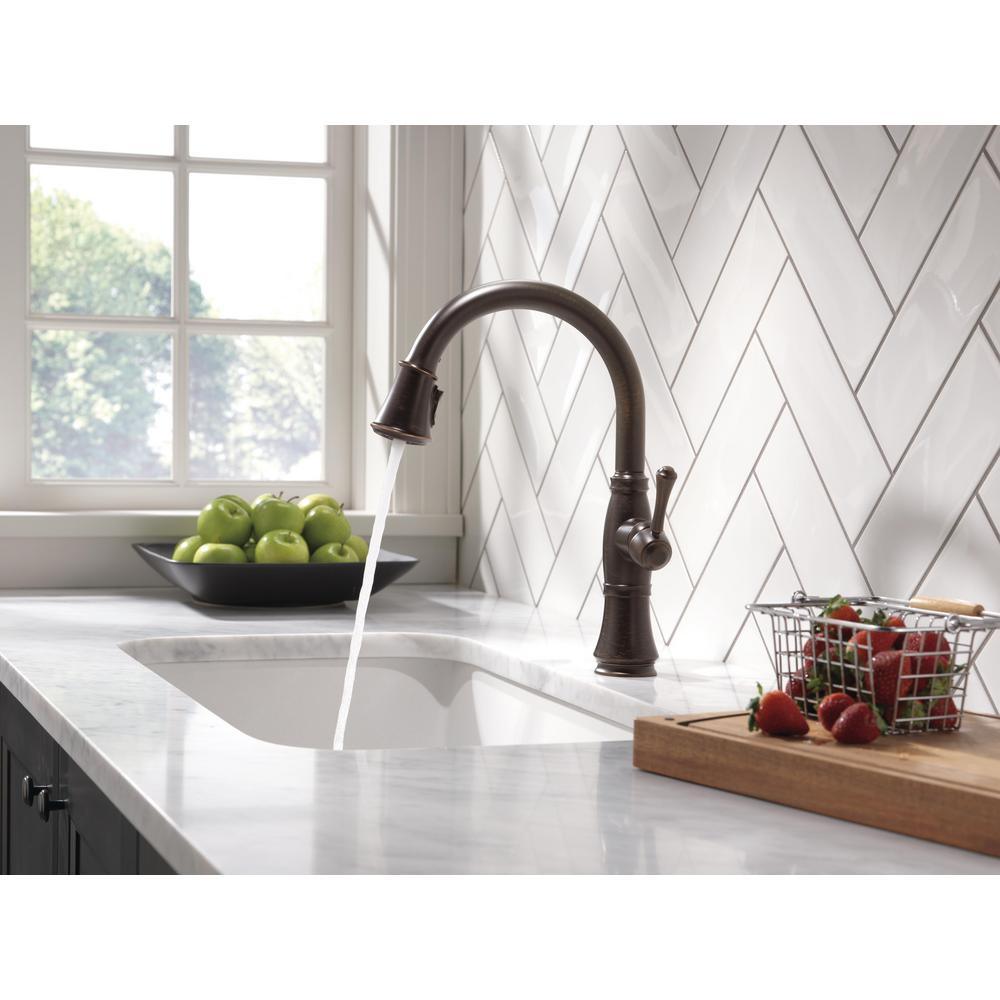 Cassidy Single-Handle Pull-Down Sprayer Kitchen Faucet in Venetian Bronze - Super Arbor