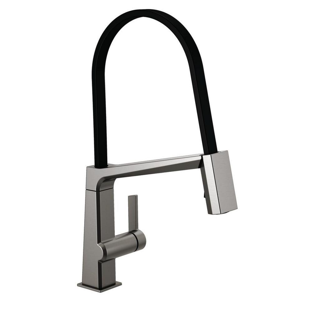 Pivotal Single-Handle Pull-Down Sprayer Kitchen Faucet with MagnaTite Docking in Arctic Stainless - Super Arbor