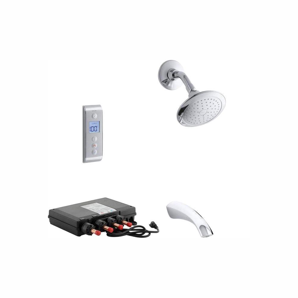 Mistos DTV Prompt Digital Single-Handle 1-Spray Tub and Shower Faucet System in Vibrant Brushed Nickel (Valve Included) - Super Arbor