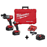 M18 FUEL 18-Volt Lithium-Ion Brushless Cordless Hammer Drill and Impact Driver Combo Kit (2-Tool) with Free FUEL Jigsaw - Super Arbor