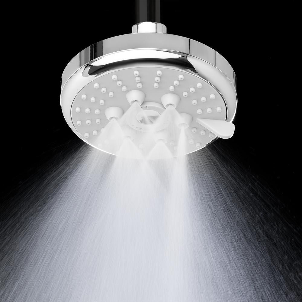 2-Spray 4.63 in. Single Wall Mount Body Spray Fixed Shower Head in Chrome - Super Arbor
