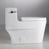 0.8 GPF /1.28 GPF Dual Flush Ceramic Bowl Square Elongated Toilet Bowl Only in White