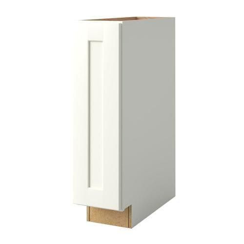 allen + roth Aveley 9-in W x 34.5-in H x 24-in D Linen Maple Door Base Semi-Custom Cabinet