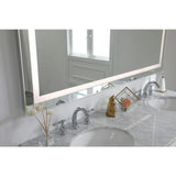 Timeless Home 36 in. H x 60 in. W Single Contemporary Rectangular Aluminum Lighted LED Mirror in Silver(Color Changing)