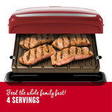 60 sq. in. Red Removable Plate Grill and Panini Press