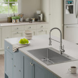 Loften Dual Mount Drop-In Stainless Steel 25 in. 1-Hole Single Bowl Kitchen Sink - Super Arbor