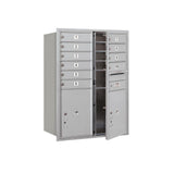 3700 Horizontal Series 10-Compartment with 2-Parcel Locker Recessed Mount Mailbox - Super Arbor
