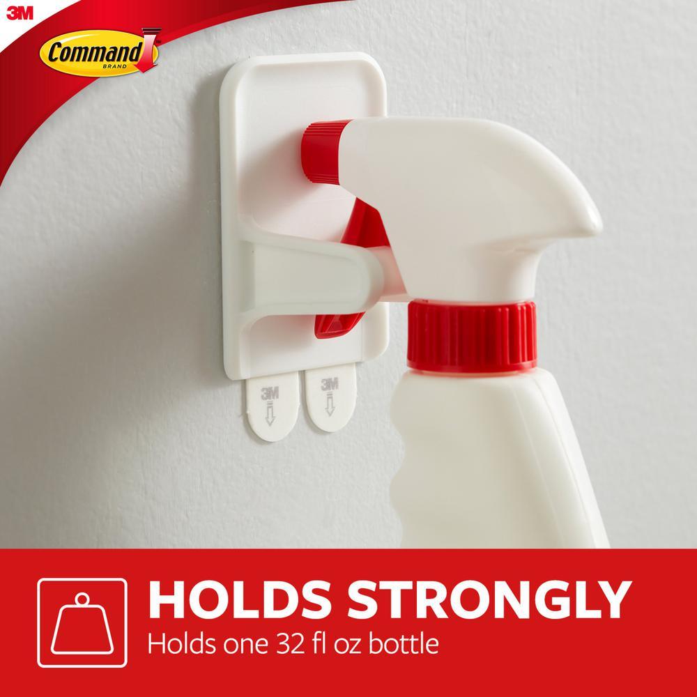 White Spray Bottle Hanger with 2-Large Adhesive Strips - Super Arbor