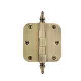 3.5 in. Polished Brass Steeple Tip Residential Hinge with 5/8 in. Radius Corners - Super Arbor