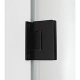 Belmore GS 59.25 in. to 60.25 in. x 60 in. Frameless Hinged Tub Door with Glass Shelves in Matte Black - Super Arbor