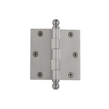 3.5 in. Ball Tip Residential Hinge with Square Corners in Antique Brass - Super Arbor