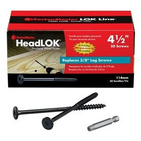 FastenMaster #0 x 4-1/2-in Black Ecoat Flat-Head Interior/Exterior Structural Wood Screws (50-Count)